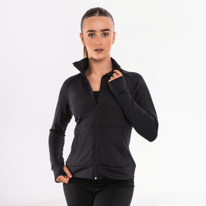 Silky full zip dance jacket