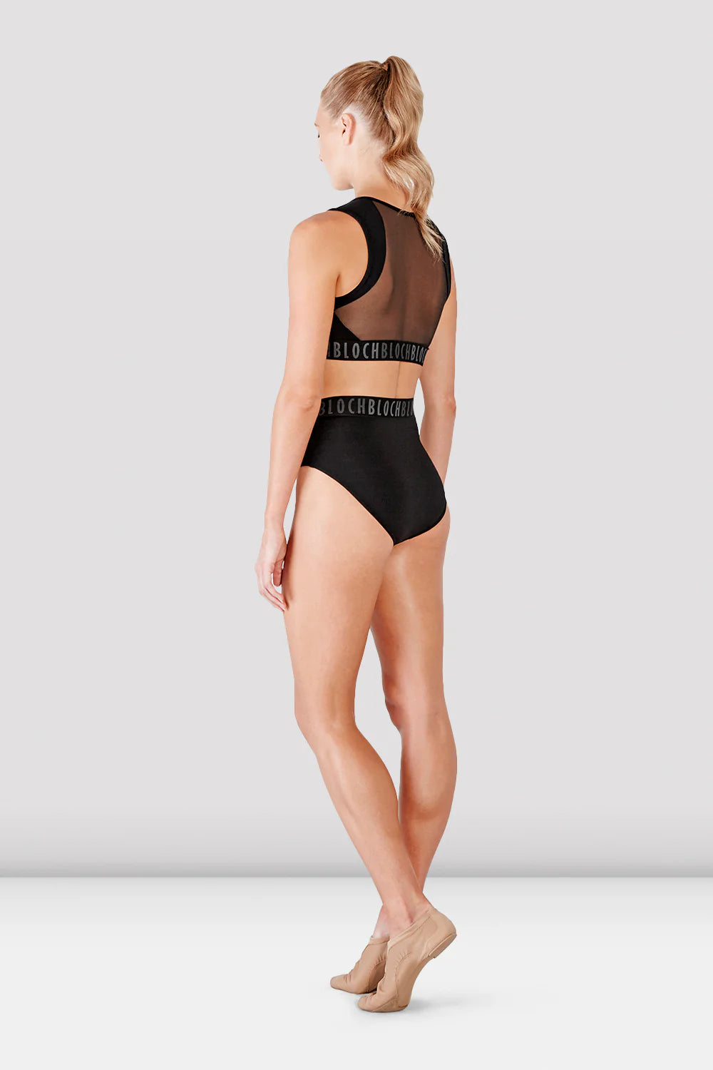 Bloch Remy zip front crop top