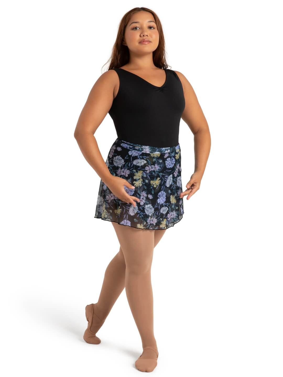 Capezio Le Jardin Printed Mesh Wrap Skirt