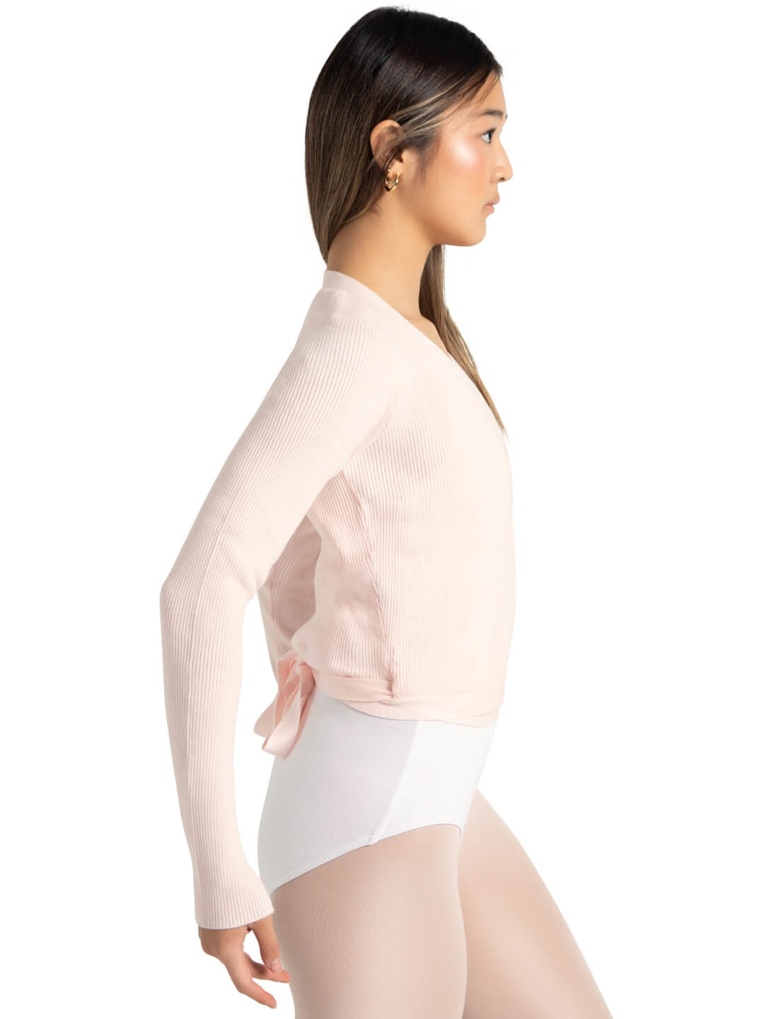 Capezio ribbed wrap cardigan
