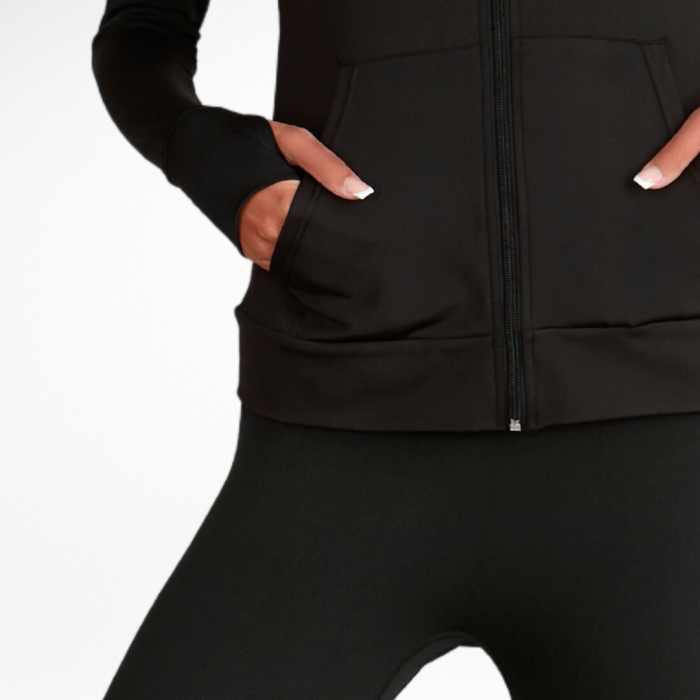 Silky full zip dance jacket