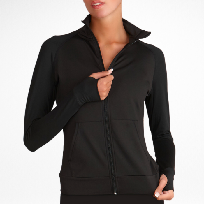 Silky full zip dance jacket