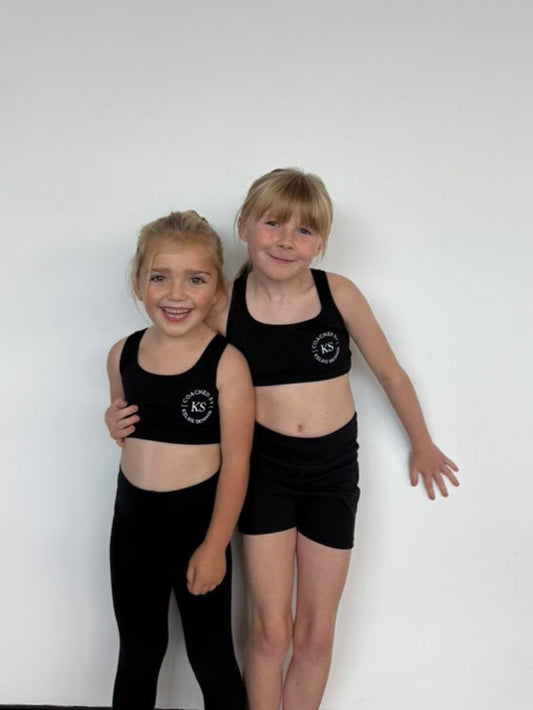 Racer back crop top with logo