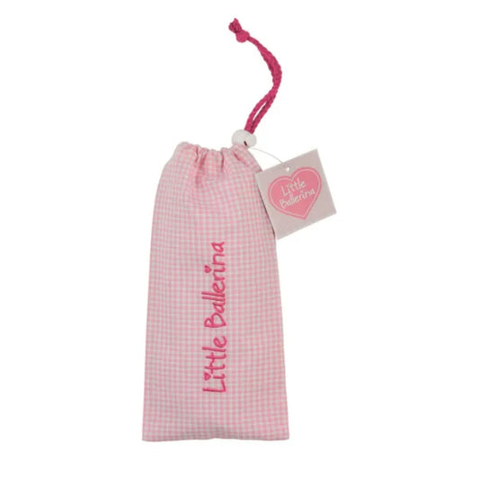 Little Ballerina Small Gingham Shoe Bag