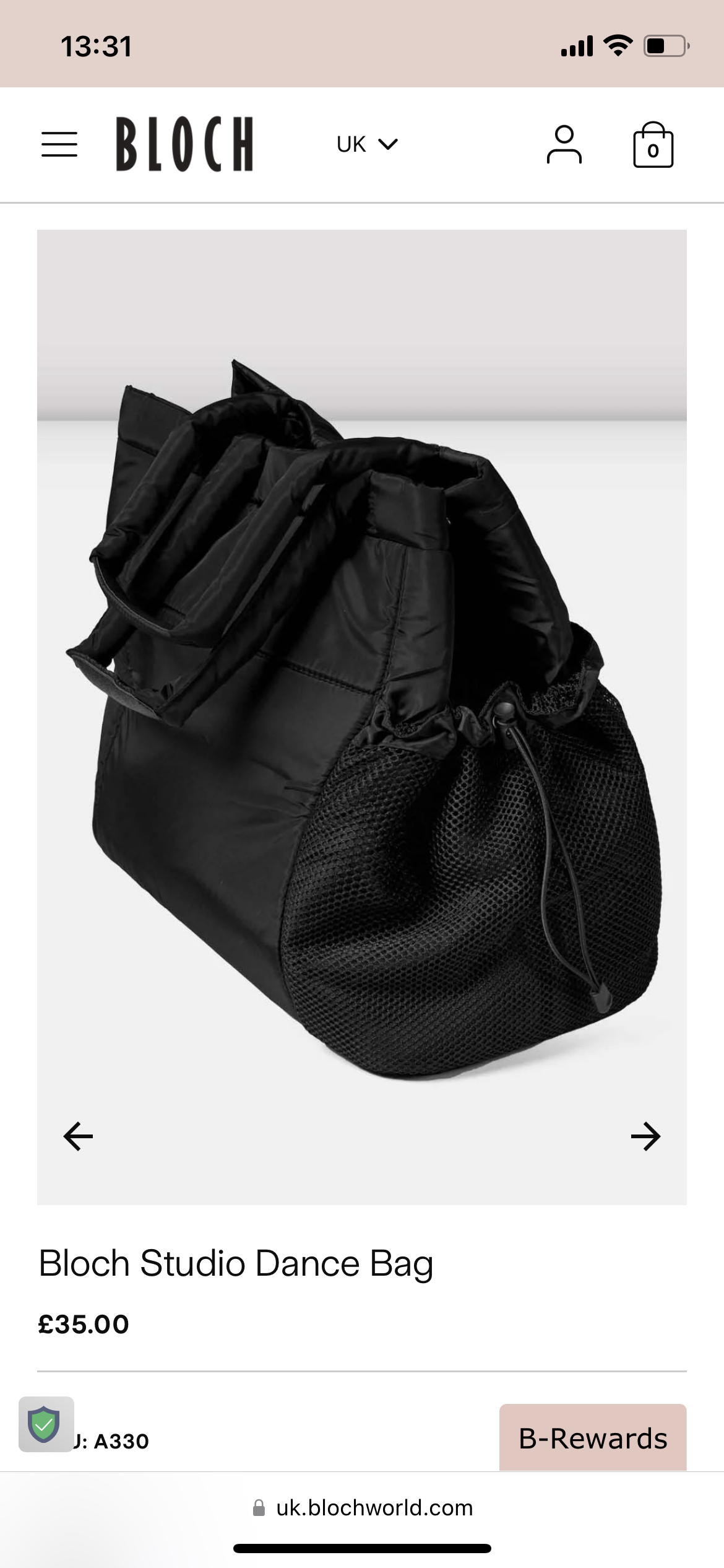 Bloch Studio dance bag