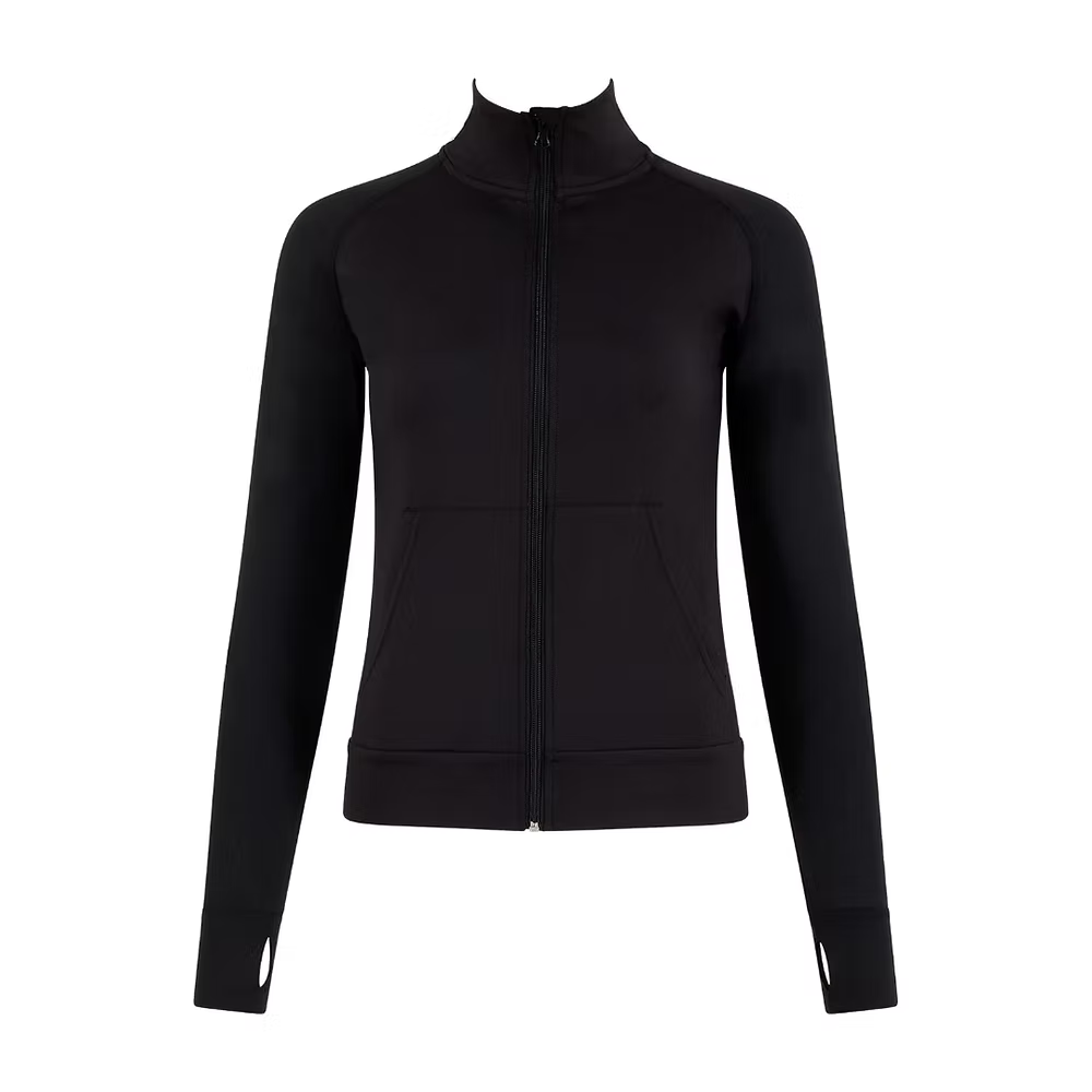 Long sleeved full zip jacket with logo
