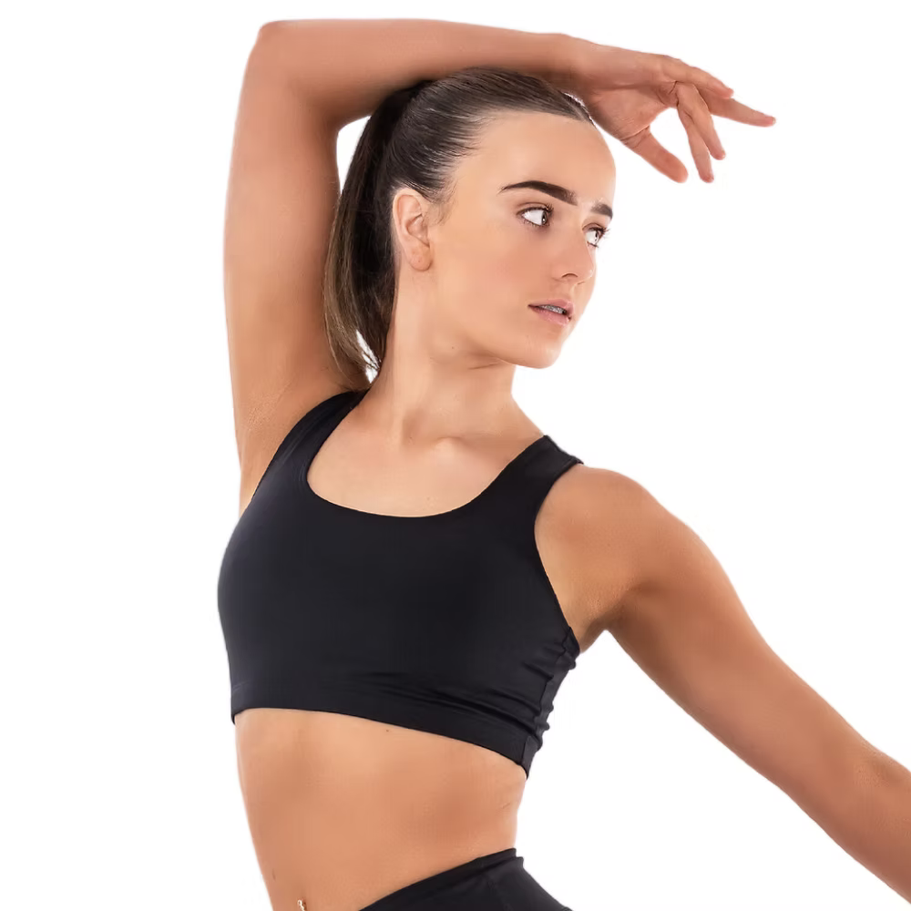Racer back crop top with logo