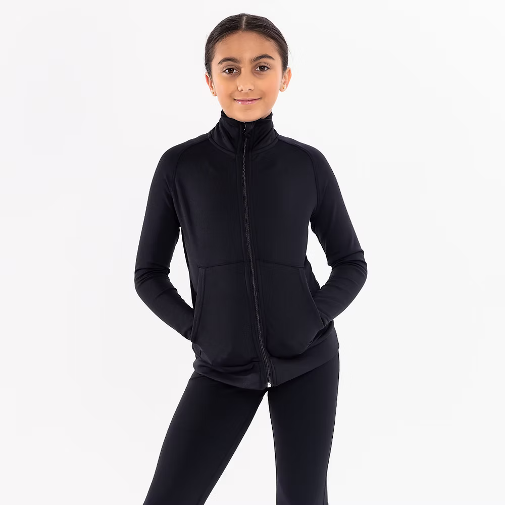 Long sleeved full zip jacket with logo