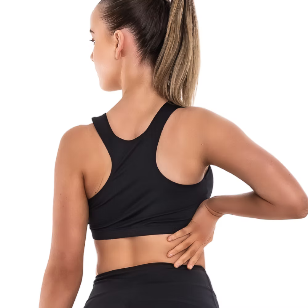 Racer back crop top with logo