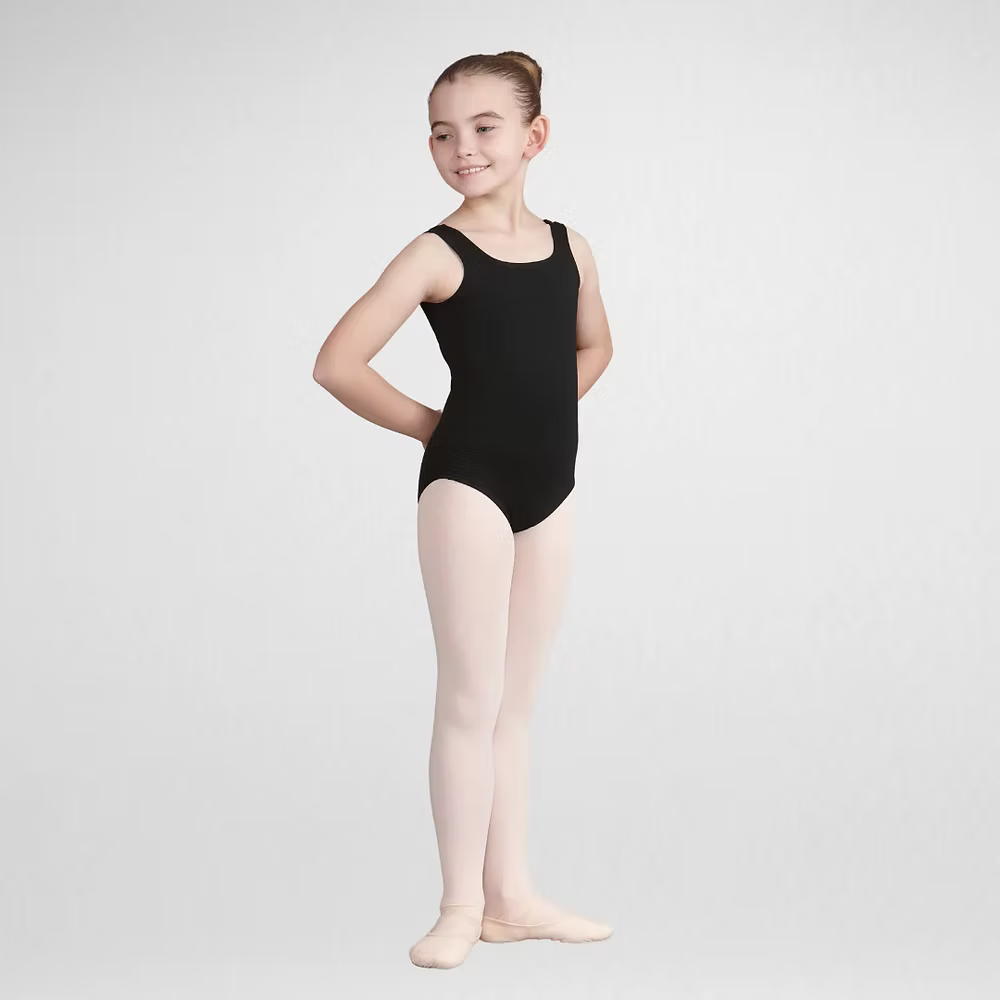 Thick strap leotard with logo