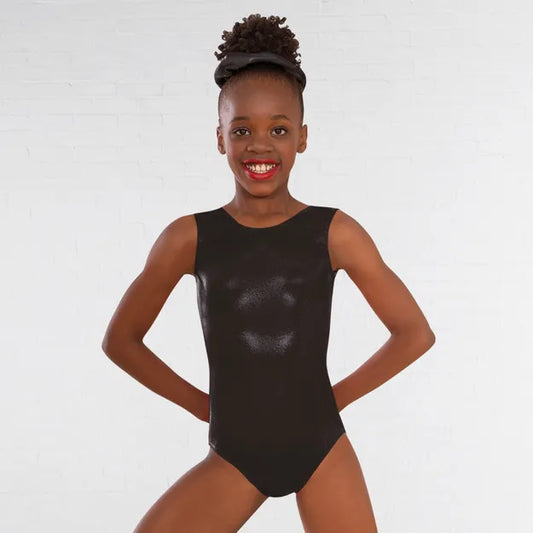 1st Position Kourtney Hologram Shine Sleeveless Leotard