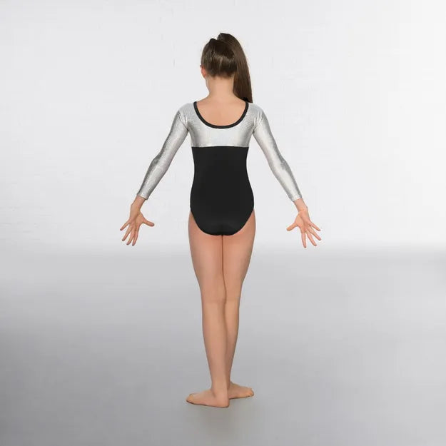 1st Position Alexa Velour Hologram Long sleeved Leotard