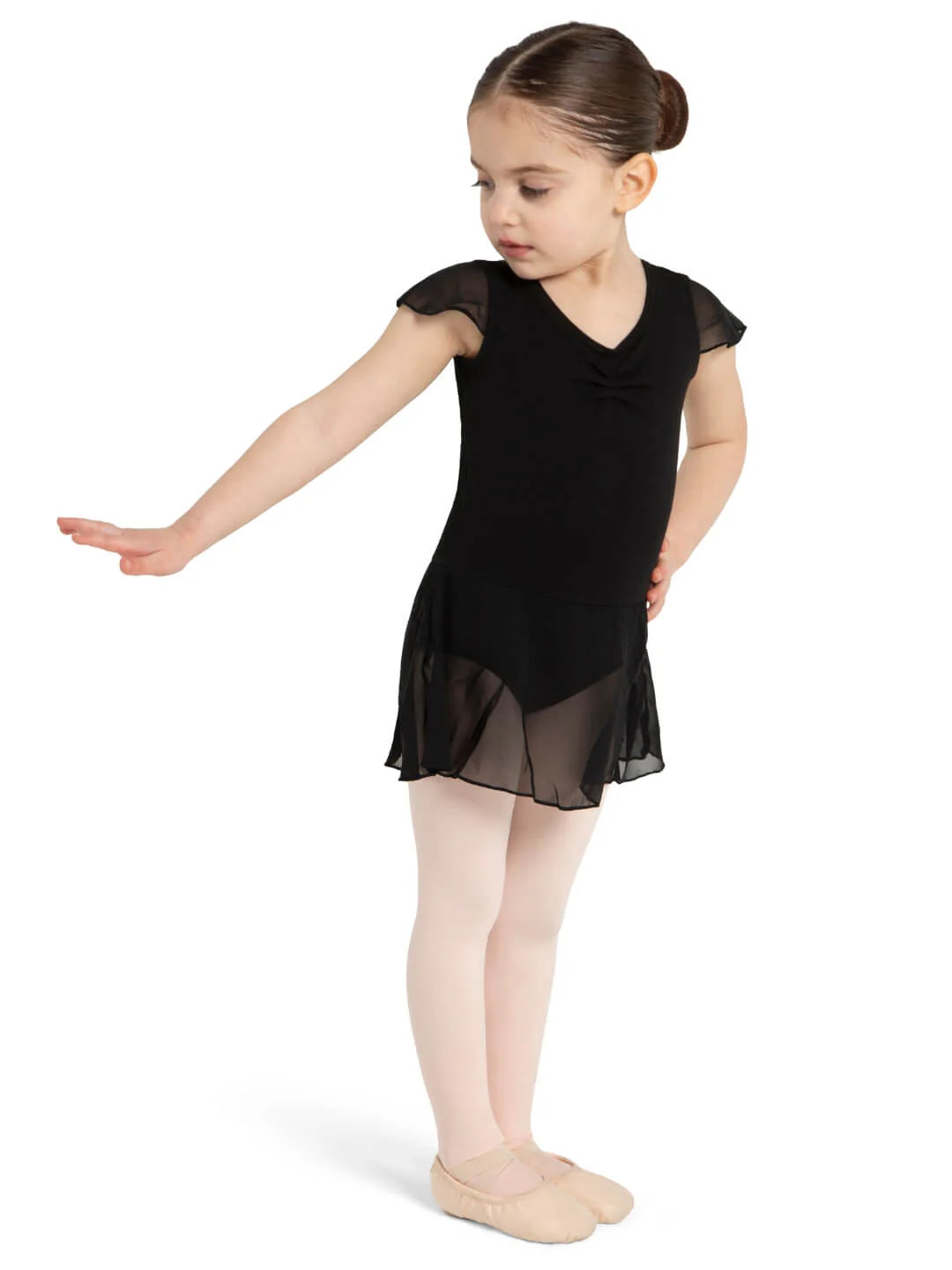 Capezio Flutter Sleeve Dress - Girls