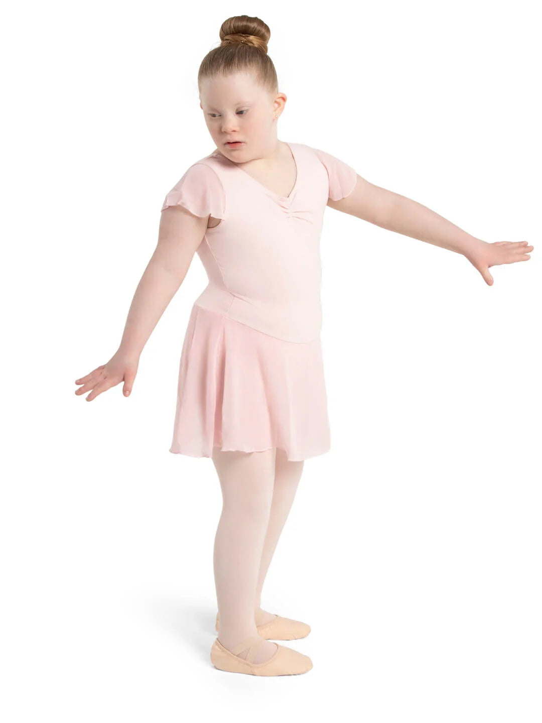 Capezio Flutter Sleeve Dress - Girls
