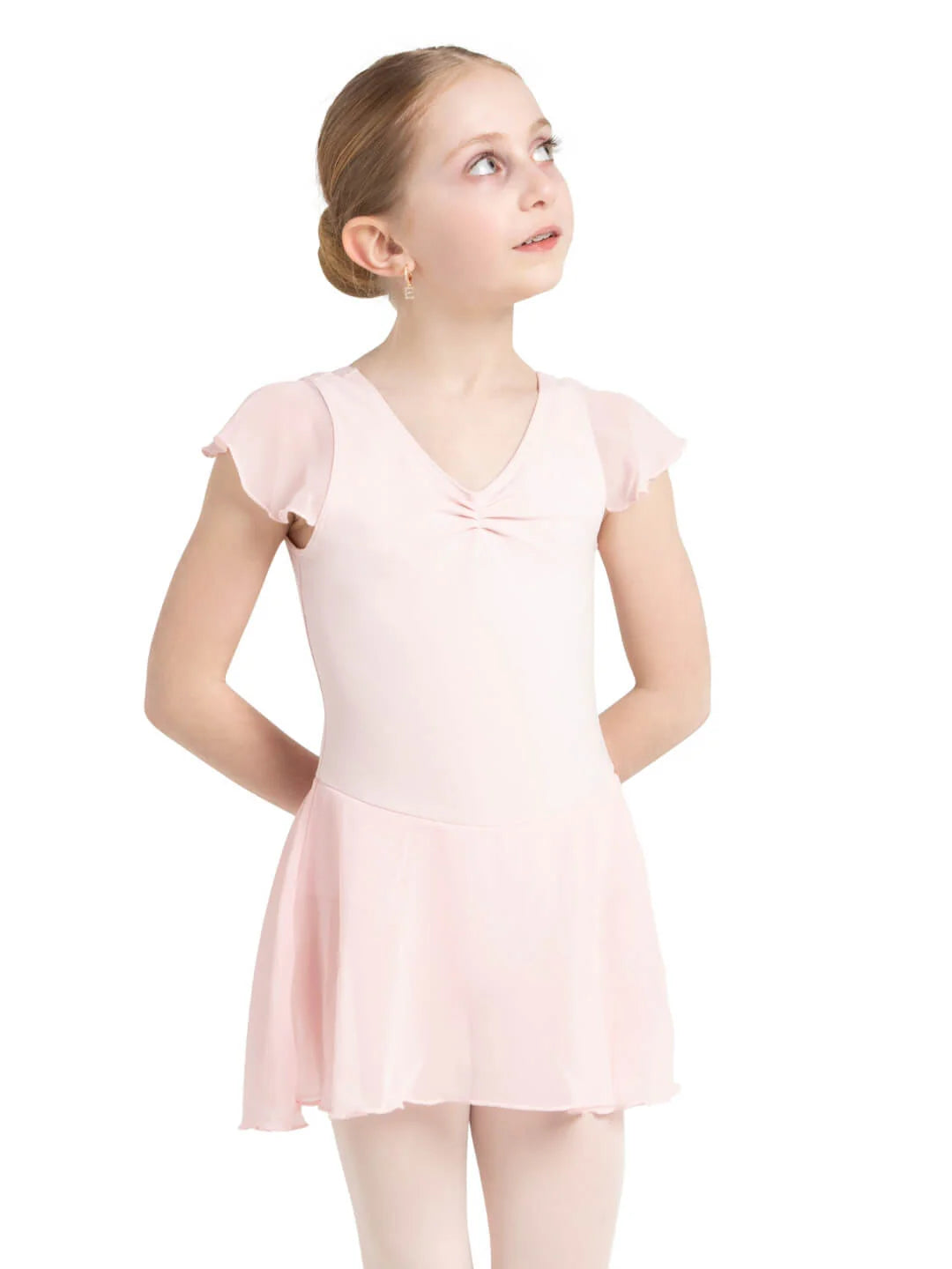 Capezio Flutter Sleeve Dress - Girls