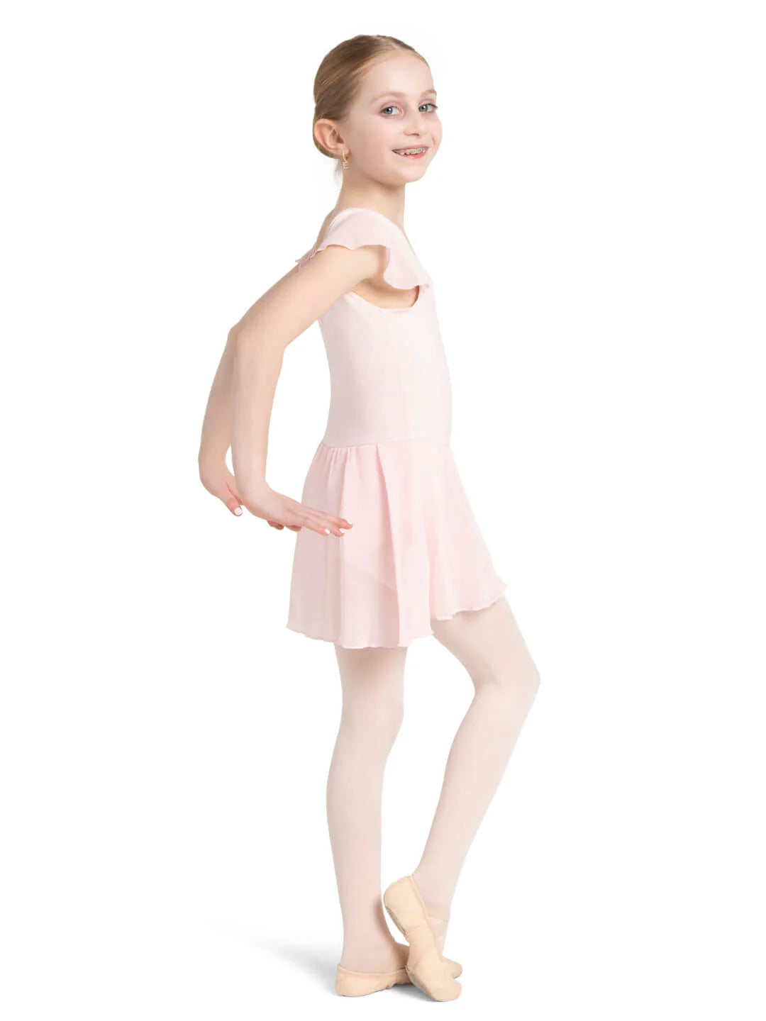 Capezio Flutter Sleeve Dress - Girls