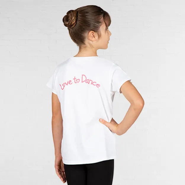 Little Ballerina Heart Motif T-Shirt