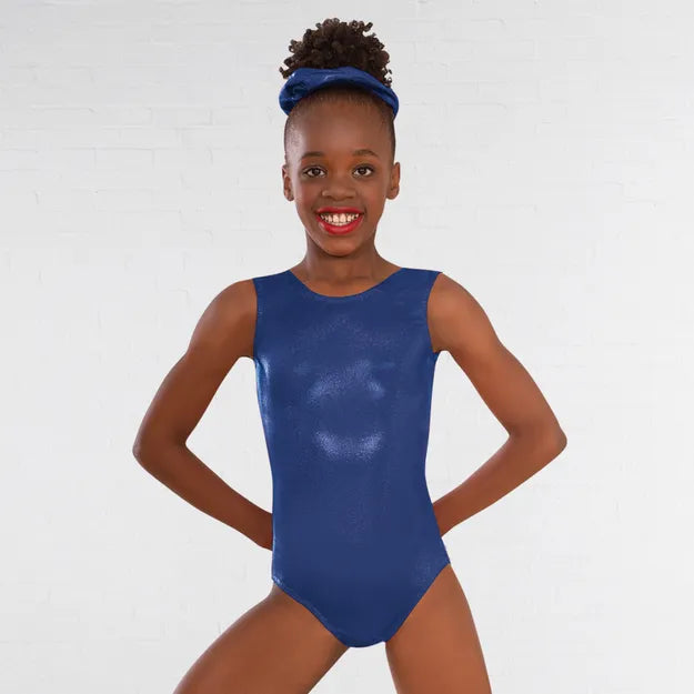 1st Position Kourtney Hologram Shine Sleeveless Leotard
