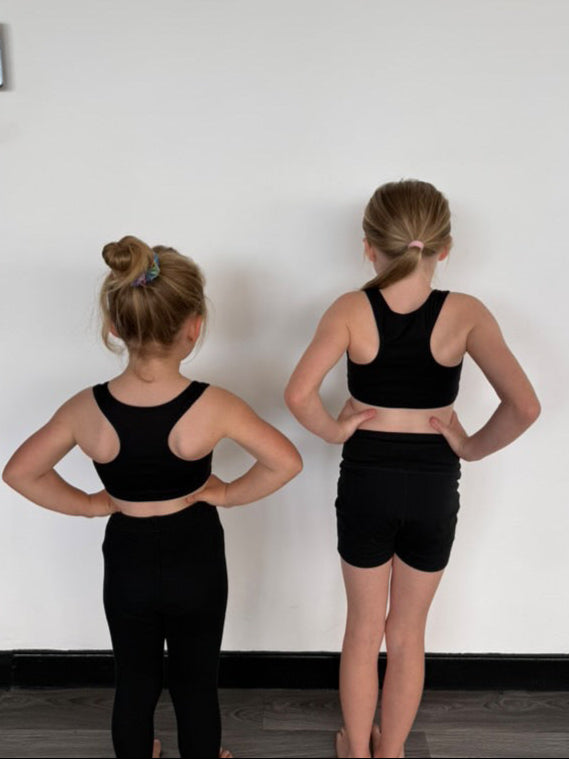 Racer back crop top with logo